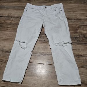 White Distressed Women Jeans